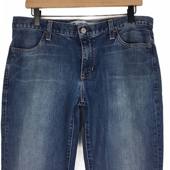 GAP Vintage Jeans Y2K 2004 Long & Lean Stretch Denim Wide Leg 10 Long Inseam - Picture 2 of 12
